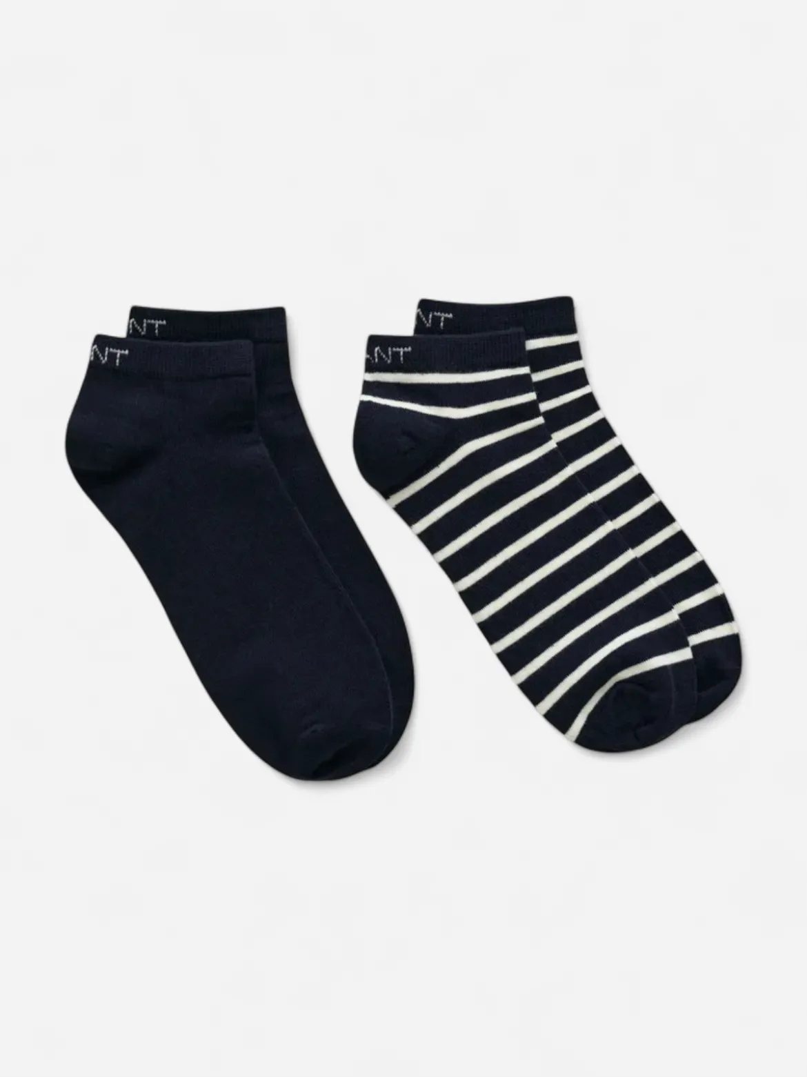 Gant miesten sukat Ankle Sock 2-Pack, raidallinen sininen