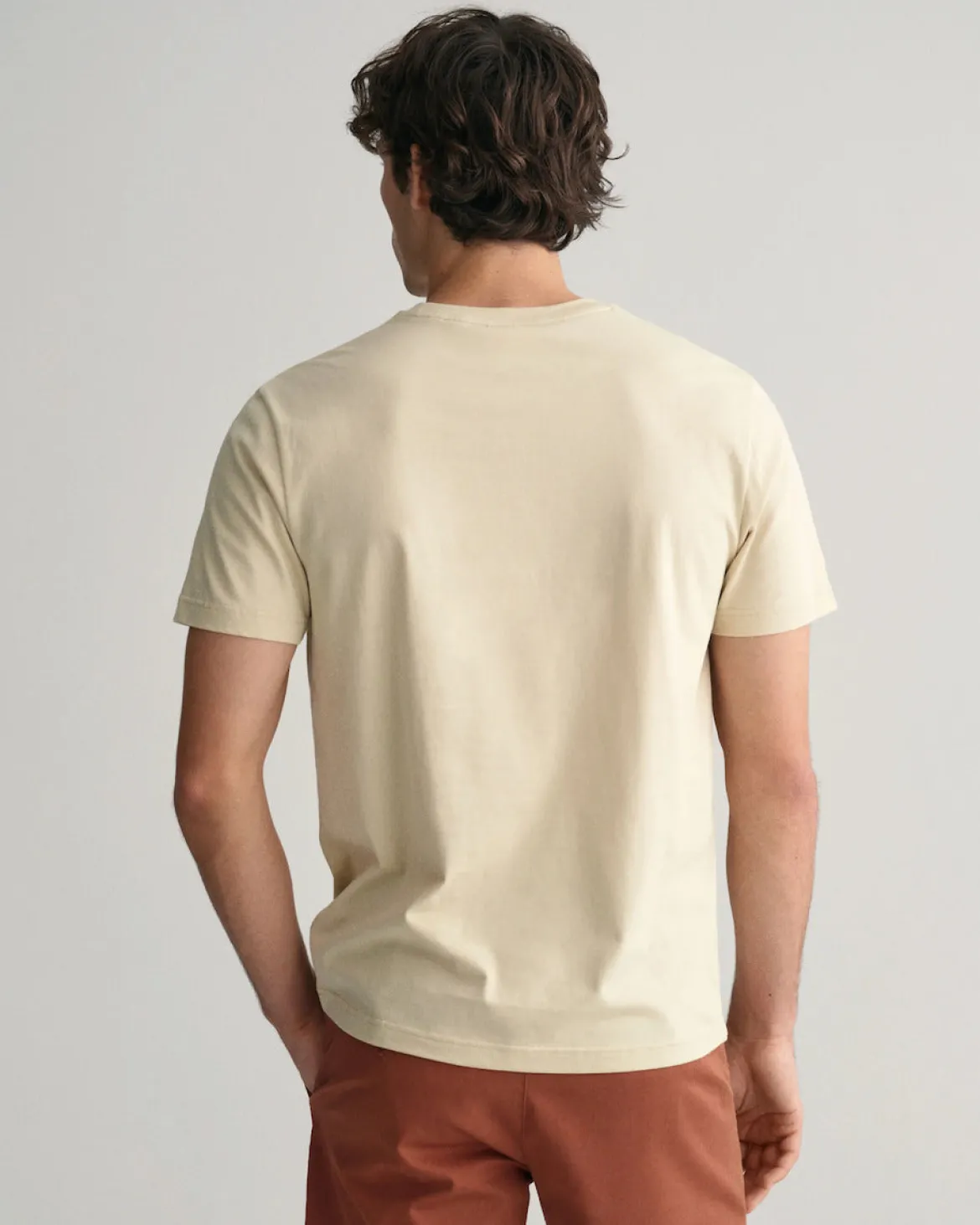 Gant miesten t-paita K Reg Archive Shield EMB SS T-Shirt, beige
