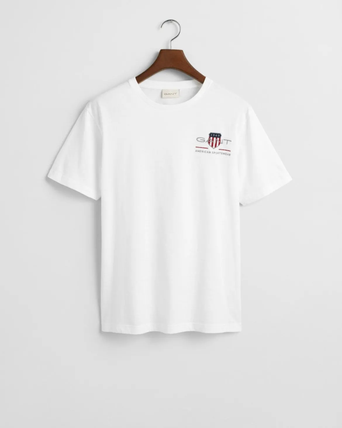 Gant miesten t-paita K Reg Archive Shield EMB SS T-Shirt, valkoinen