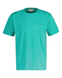 Gant miesten t-paita, REG SHIELD SS T-SHIRT Turkoosinsininen