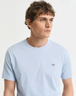 Gant miesten t-paita, REG SHIELD SS T-SHIRT Vaaleansininen