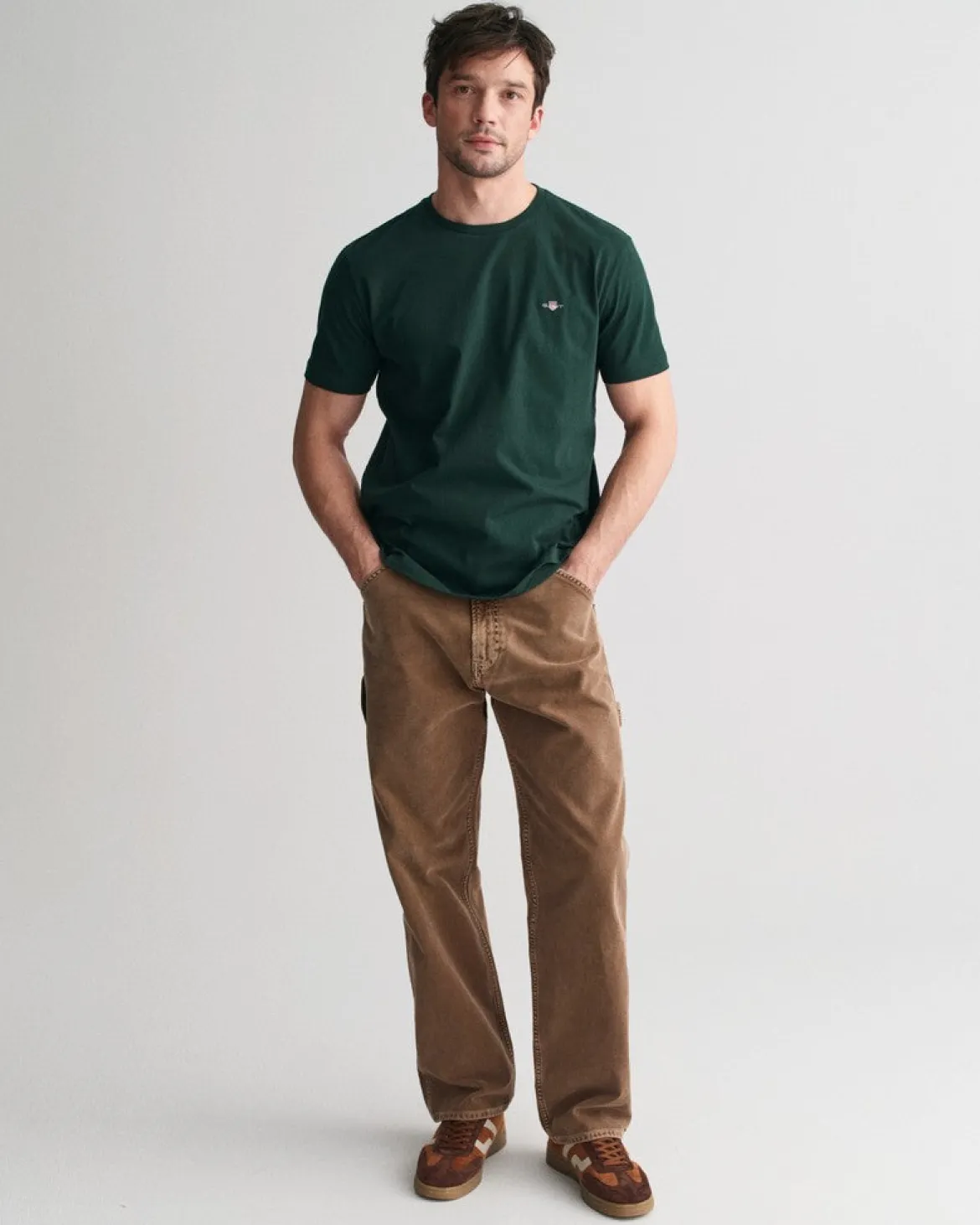 Gant miesten T-paita Regular Shield T-shirt, vihreä