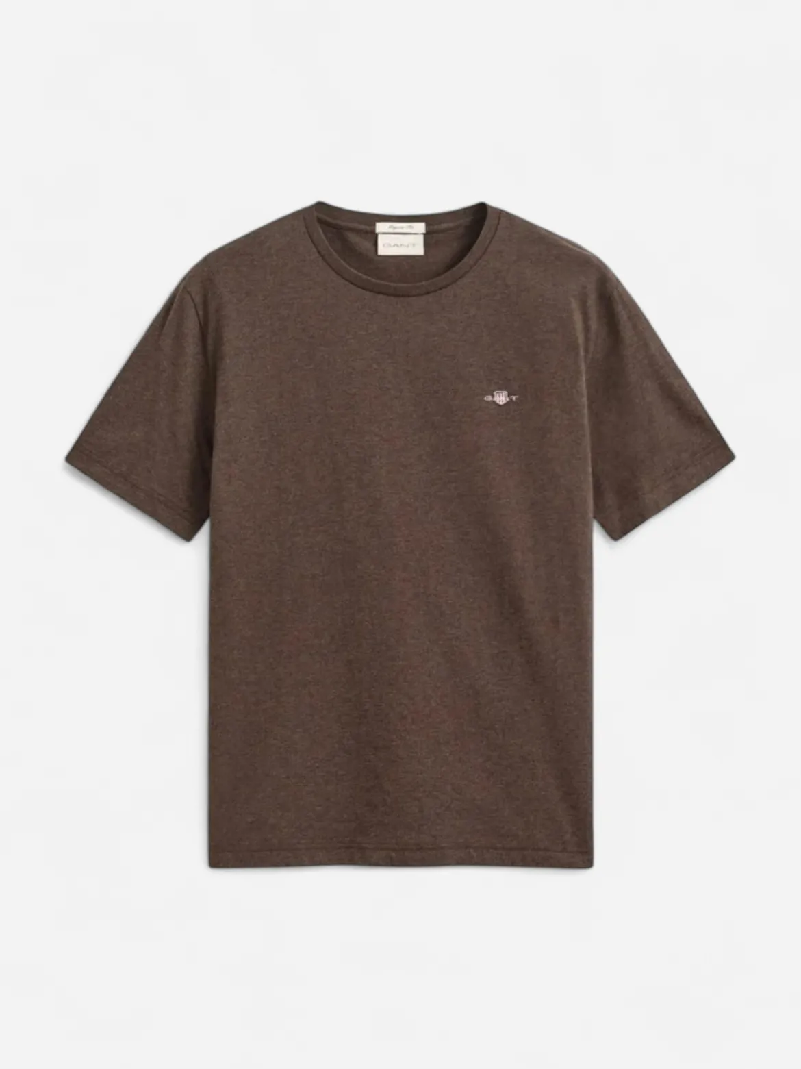 Gant miesten T-paita Shield SS T-Shirt, tummanruskea