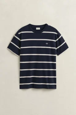 Gant miesten t-paita Striped SS T-Shirt, tummansininen