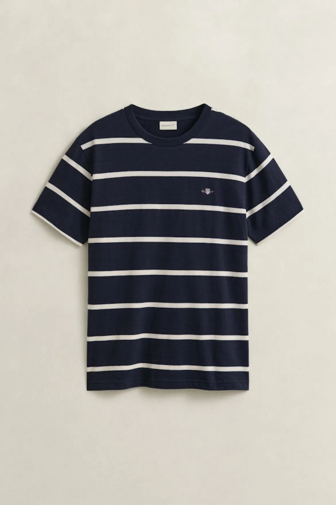 Gant miesten t-paita Striped SS T-Shirt, tummansininen