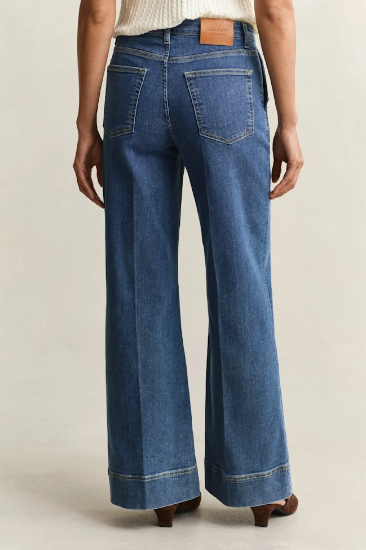 Gant naisten farkut Flare Nautical Jeans, sininen indigo