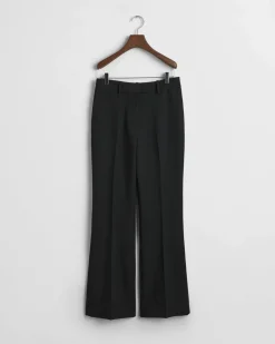 Gant Naisten Housut, SLIM FLARE SLACK Musta
