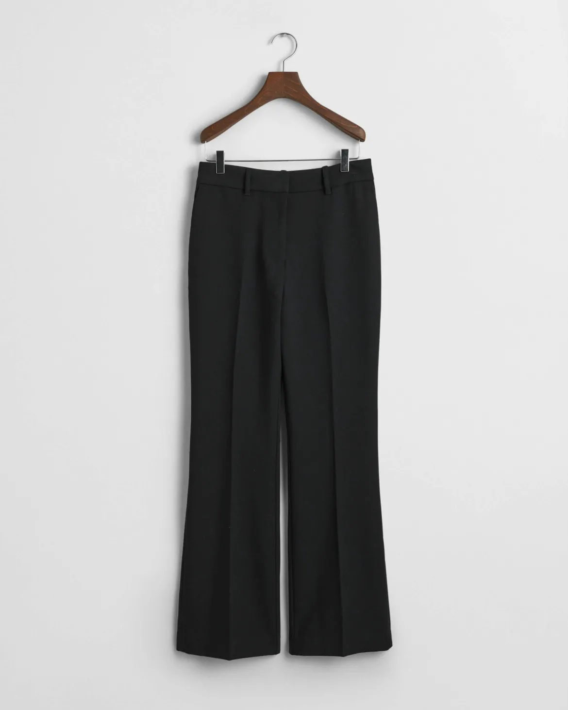 Gant Naisten Housut, SLIM FLARE SLACK Musta