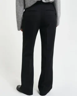 Gant Naisten Housut, SLIM FLARE SLACK Musta