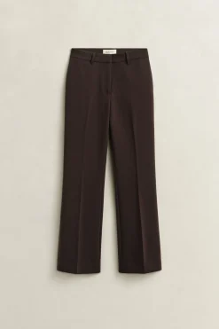 Gant naisten housut Slim Flare Slack, tummanruskea
