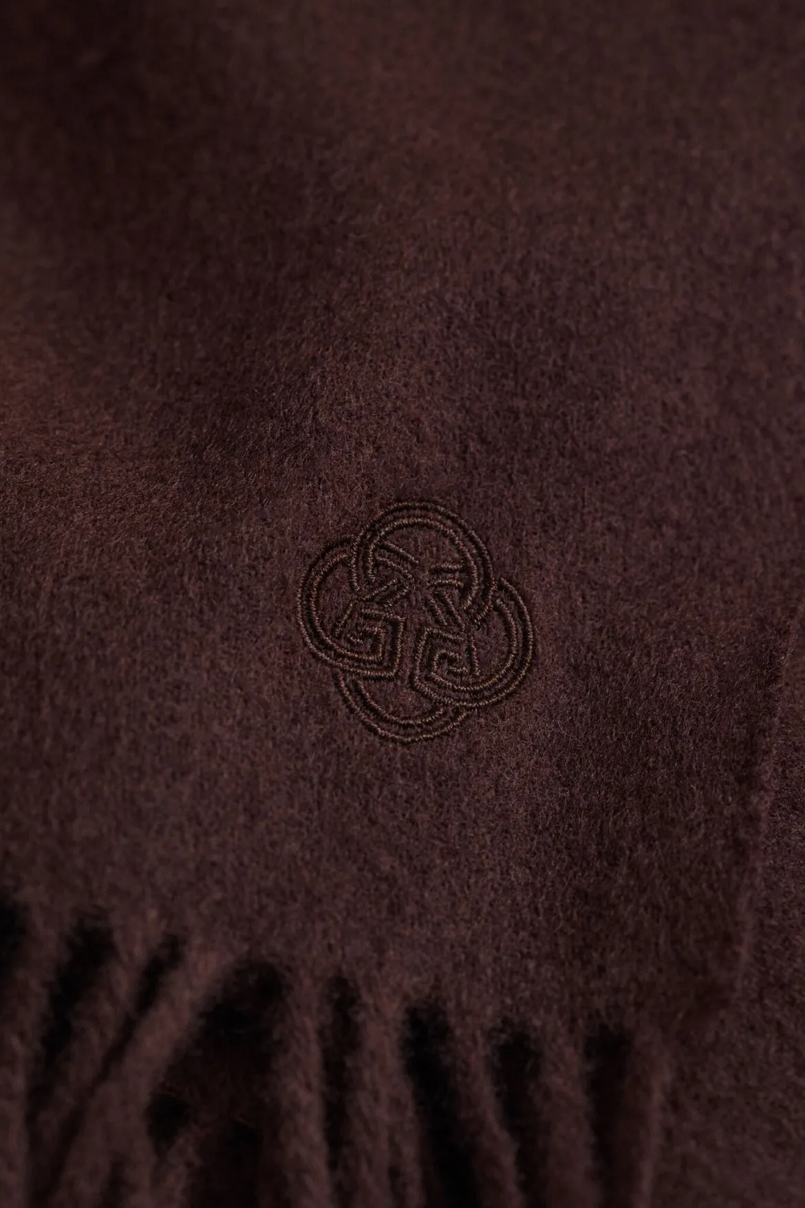 Gant naisten huivi Wool Woven Scarf, tummanruskea