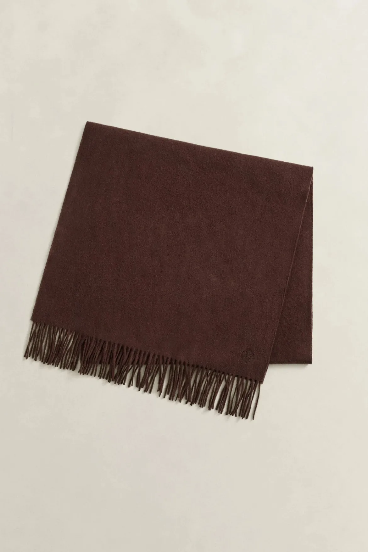 Gant naisten huivi Wool Woven Scarf, tummanruskea
