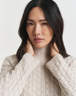Gant naisten neulemekko CABLE KNIT DRESS, kitti