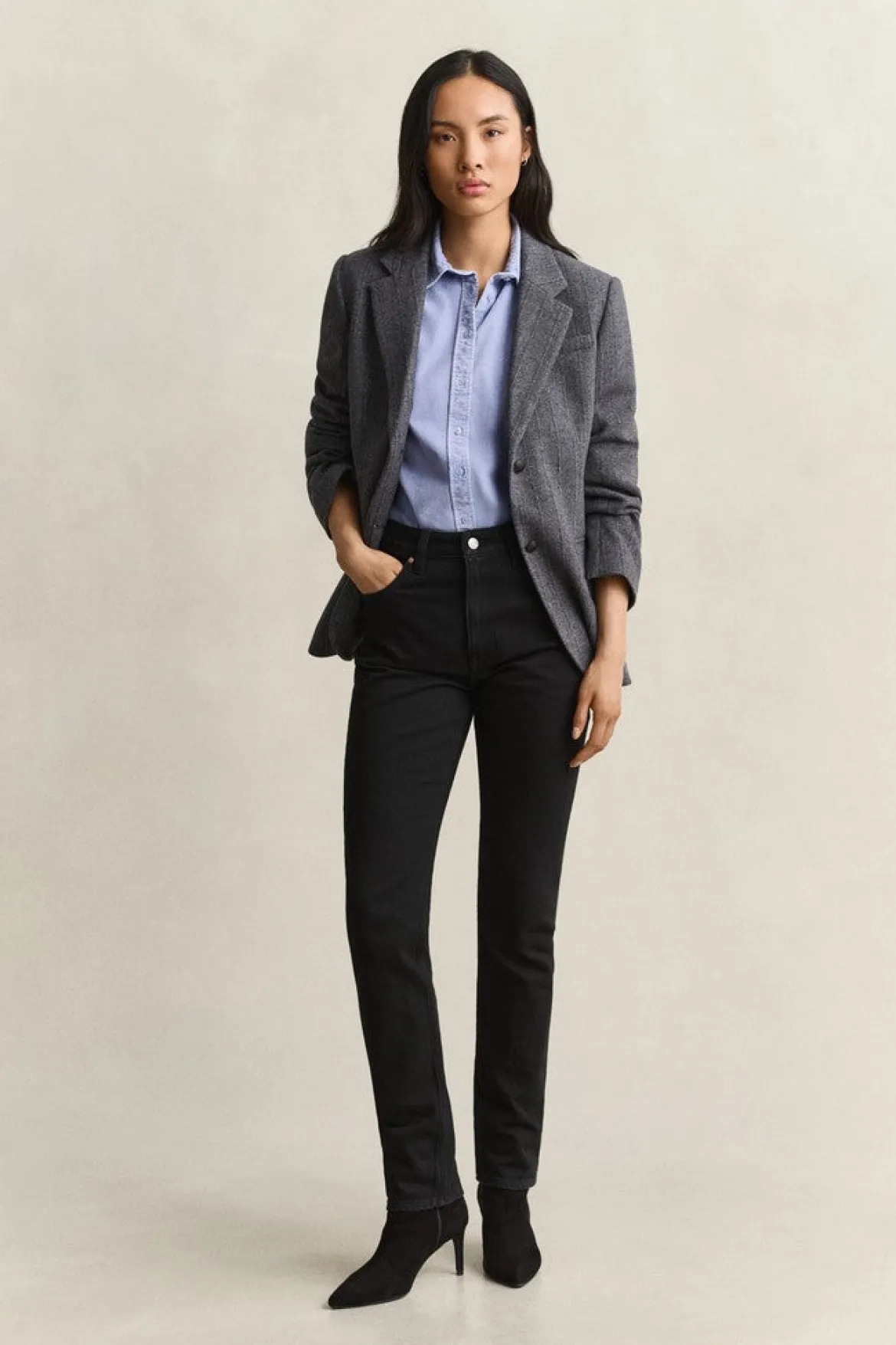 Gant naisten paitapusero Regular Corduroy Shirt, vaaleansininen