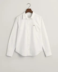 Gant naisten paitapusero, SLIM STRETCH OXFORD SHIRT Valkoinen