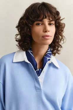Gant naisten paita Rugger Sweatshirt, sininen