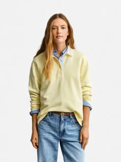 Gant naisten paita Rugger Sweatshirt, sitruunankeltainen