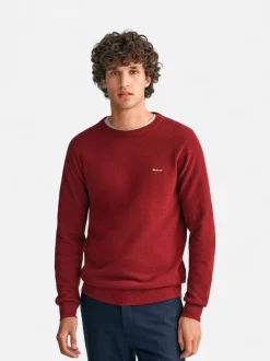 Gant neule, COTTON PIQUE C-NECK Punainen