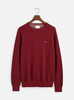 Gant neule, COTTON PIQUE C-NECK Viininpunainen