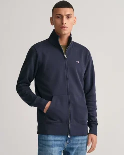 Gant neuletakki, ORIGINAL FULL ZIP CARDIGAN Tummansininen