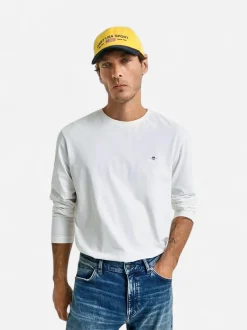 Gant t-paita, REG T LS T-SHIRT Luonnonvalkoinen