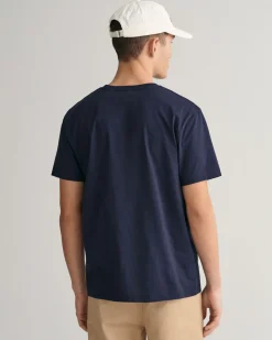 Gant t-paita, SOLID T-SHIRT Tummansininen
