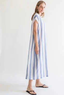 Gauhar Naisten Mekko, KAFTAN Raidallinen Sininen