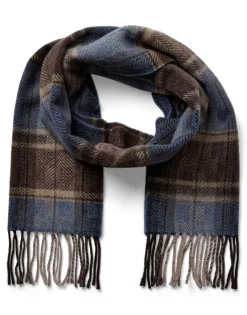 Gino marcello miesten huivi Checked Scarf, ruskea ruutu