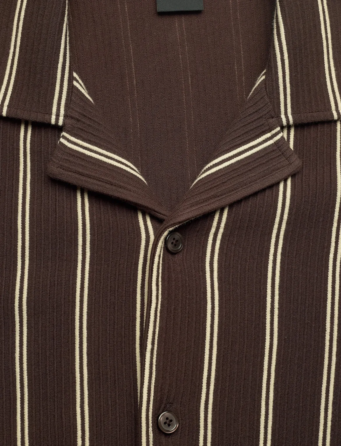 Hugo Boss lyhythihainen kauluspaita C-Lars-Camp-B-262 Cuban Shirt, ruskea kuosillinen