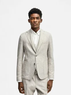 Hugo Boss miesten bleiseri, C-HANRY LINEN WOOL BLAZER Beige