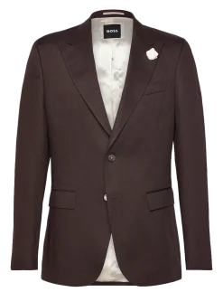 Hugo Boss miesten bleiseri H-Hutson-Peak-262, tummanruskea