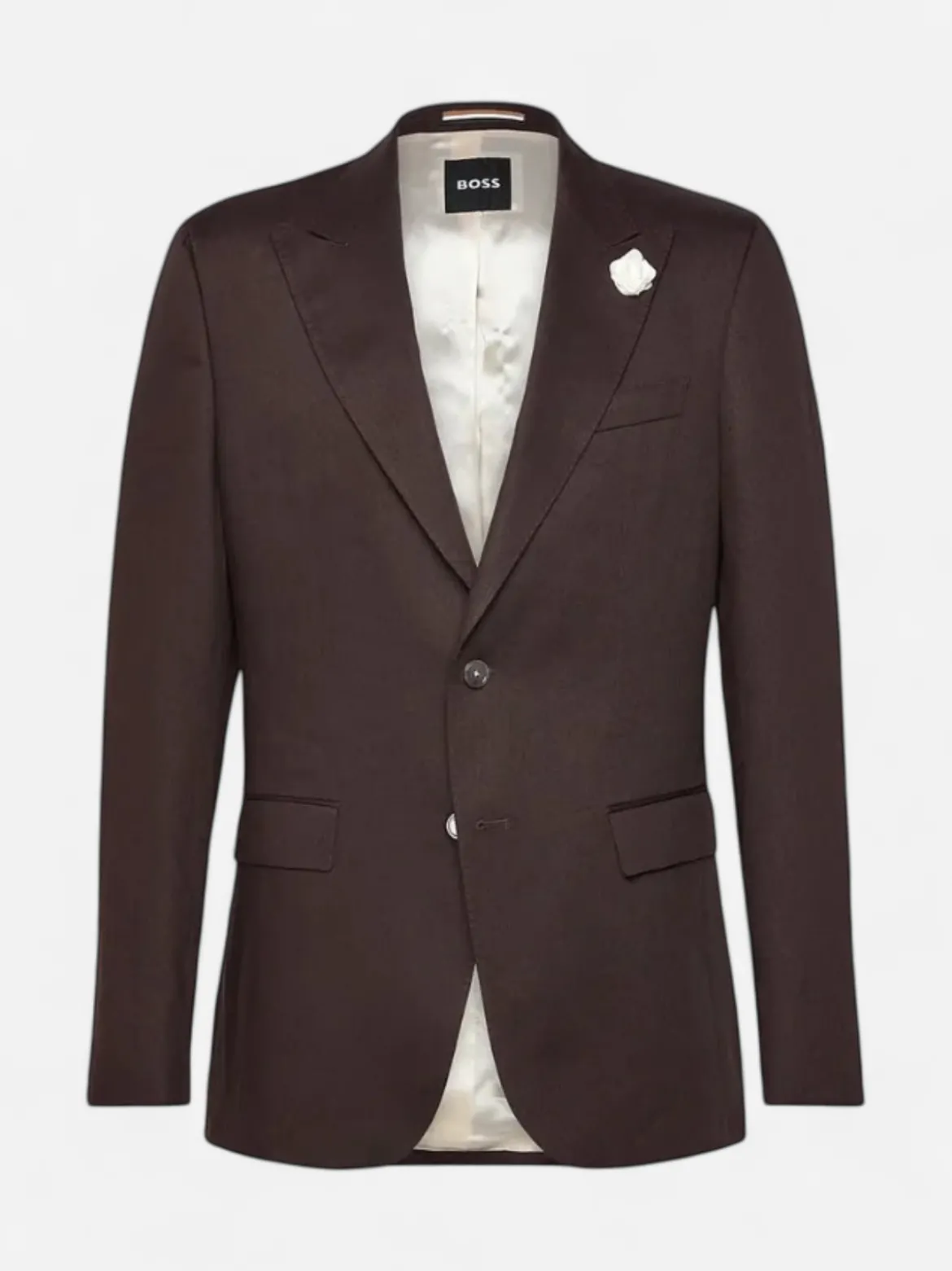 Hugo Boss miesten bleiseri H-Hutson-Peak-262, tummanruskea