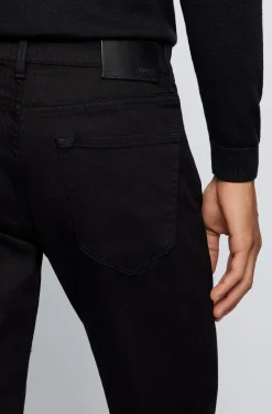 Hugo Boss miesten farkut MAINE 3 BLACK NOS CASHMERE TOUCH Musta