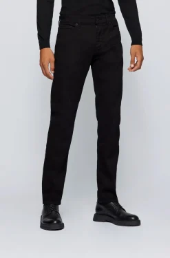 Hugo Boss miesten farkut MAINE 3 BLACK NOS CASHMERE TOUCH Musta