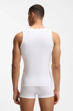 Hugo Boss miesten hihaton paita Tank Top Rib Classic, valkoinen