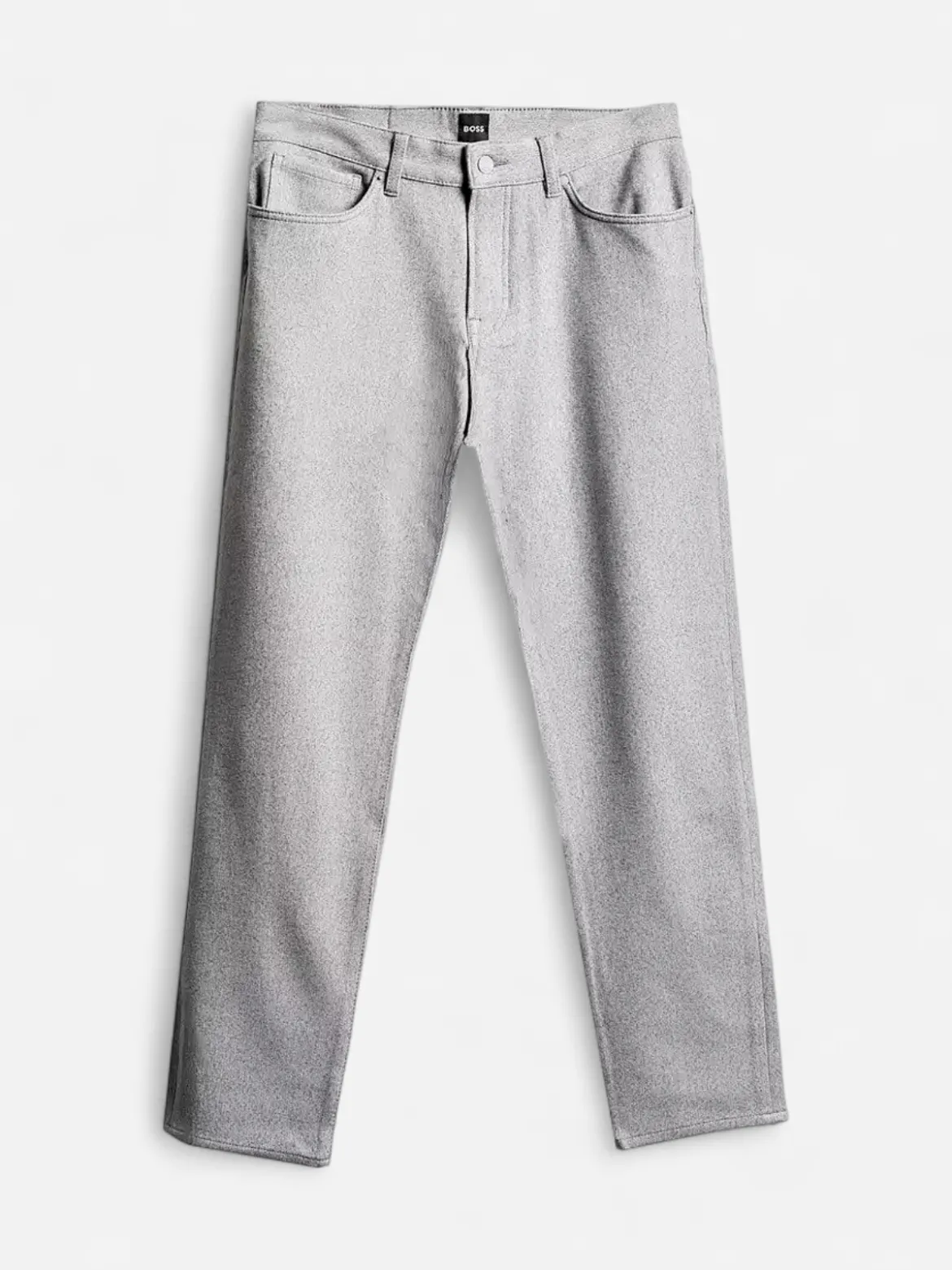 Hugo Boss miesten housut H-RE MAINE5 WOOL LOOK HERRINGBONE STRECH, harmaa kuosillinen