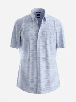 Hugo Boss miesten kauluspaidat lyhythihaiset P-ROAN-K-SH-F-262, sininen kuosi