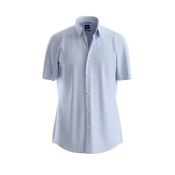 Hugo Boss miesten kauluspaidat lyhythihaiset P-ROAN-K-SH-F-262, sininen kuosi