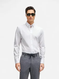 Hugo Boss Miesten Kauluspaita, P-JOE BD NOS REGULAR Valkoinen
