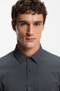 Hugo Boss miesten kauluspaita P-HANK-S-K-261 Performance Stretch, tummansininen