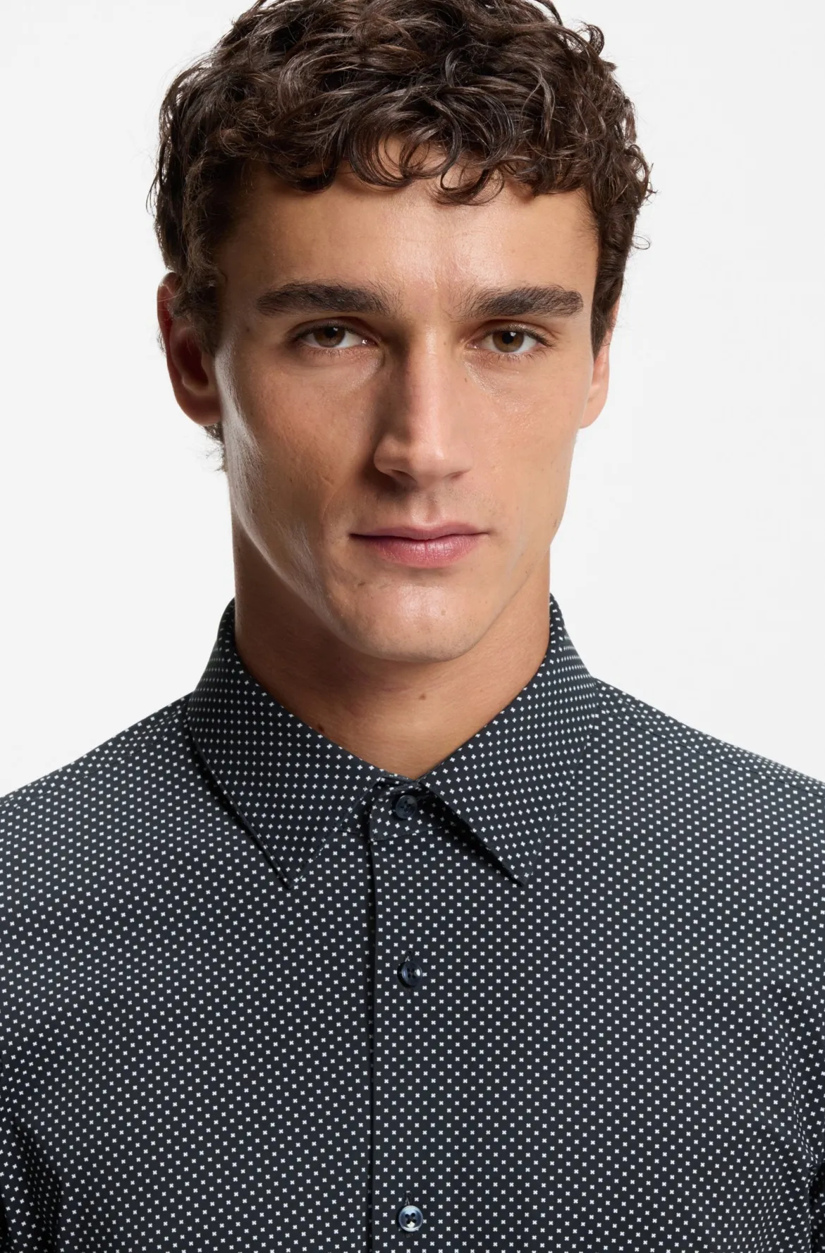 Hugo Boss miesten kauluspaita P-HANK-S-K-261 Performance Stretch, tummansininen