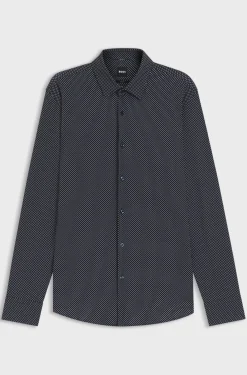 Hugo Boss miesten kauluspaita P-HANK-S-K-261 Performance Stretch, tummansininen