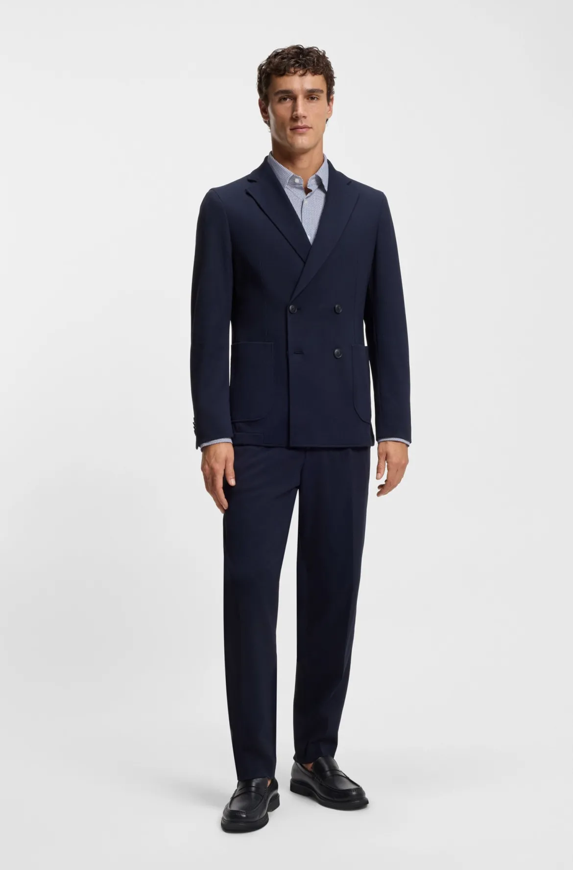 Hugo Boss miesten kauluspaita P-HANK-S-K-261 Performance Stretch, sininen