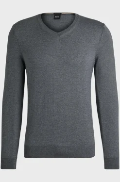 Hugo Boss miesten neule, BARAM-L V REG FIT Tummanharmaa
