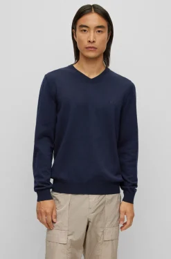 Hugo Boss miesten neule, BARAM-L V REG FIT Tummansininen