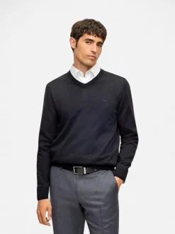 Hugo Boss miesten neule, BARAM-L V REG FIT Musta