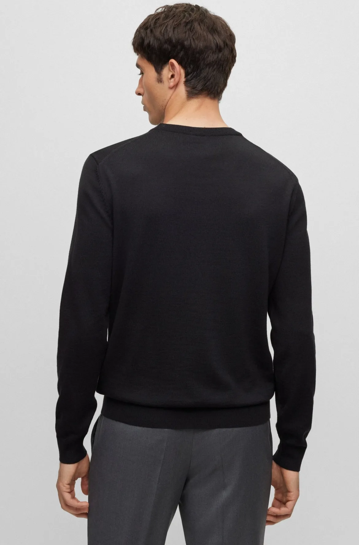 Hugo Boss miesten neule, BARAM-L V REG FIT Musta