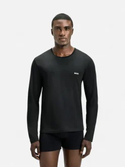 Hugo Boss miesten pitkähihainen paita, SHIRT RN CLASSIC Musta