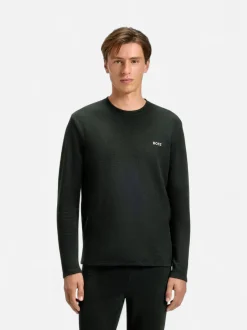 Hugo Boss miesten pyjamapaita WAFFLE LS SHIRT NOS, musta