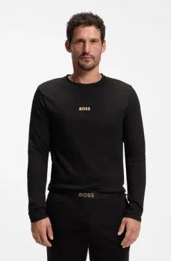 Hugo Boss miesten pyjama Xmas Long Set, musta